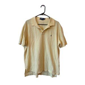 POLO by Ralph Lauren Men's Collared‎ XL Shirt 100% Cotton Yellow